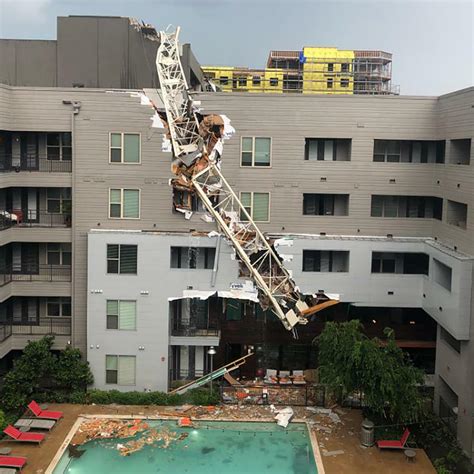 Crane Collapses In High Winds Smashing Through Dallas Apartment