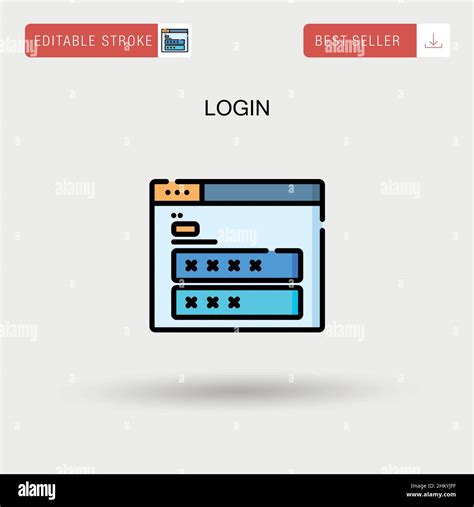 Login Simple Vector Icon Stock Vector Image And Art Alamy