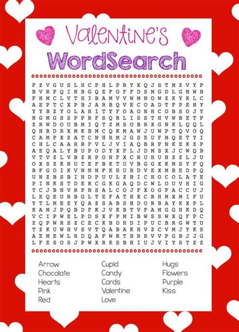 Paper Plate Hearts Valentine S Day Craft Valentines Word Search Valentines Games