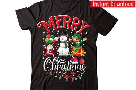 Merry Christmas Vector T Shirt Designchristmas T Shirt Design Bundle