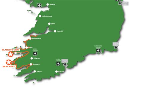 Map Of Kerry Wild Atlantic Way Wild Atlantic Way Ireland Map And Guide