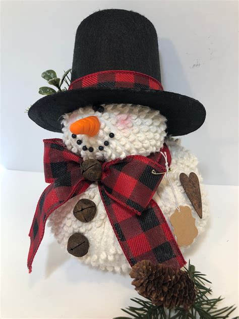 Snowman Top Hat Black Christmas Holiday Felt Decor Craft Etsy