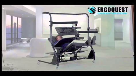 Zero Gravity Chair With Monitor Arm And Keyboard Tray Youtube