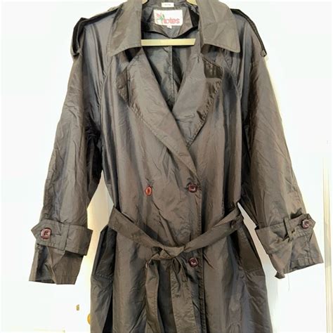 Totes Jackets And Coats Vintage Totes Trench Coat Raincoat Black