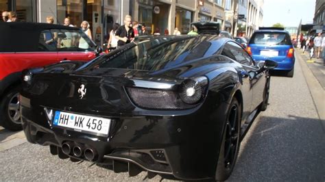 Blacked Out 458 Italia Loud Revs And Accelerations