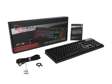 Rosewill Mechanical Gaming Keyboard Cherry Rgb Brown Backlit Rgb Led