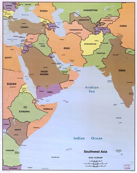 Southwest Asia On World Map