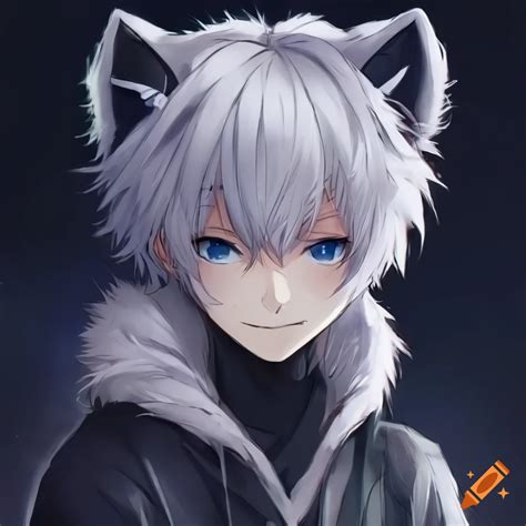 Anime Boy With Fox Features And Knife