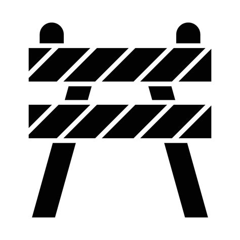 Road Obstruction Vector Glyph Icon For Personal And Commercial Use