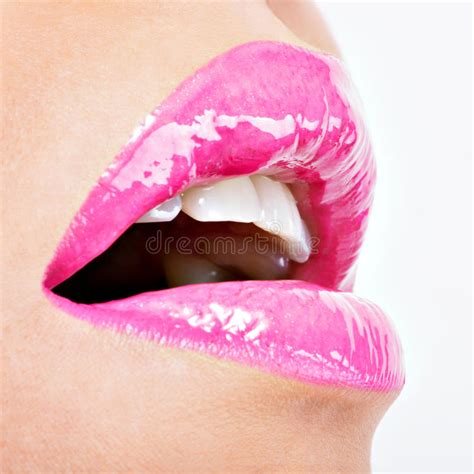Beautiful Pink Lips Stock Image Image Of Glamour Health 2242641