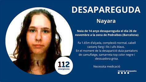 Localizada La Chica De 14 Años Desaparecida En Pedralbes