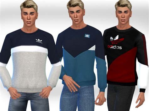 Sims 4 — Male Sims Casual Sweatshirts By Saliwa — Male Sims Casual