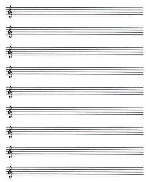 Printable Piano Staff Paper