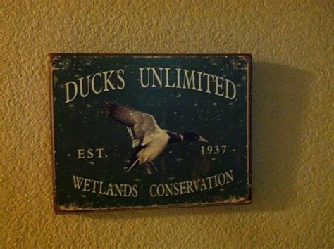 9 X 12 Wood Ducks Unlimited Hunting Sign By Giavannamaries