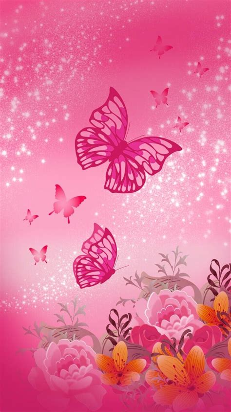 Lock Screen Butterfly Wallpaper Pink Aesthetic Butterfly