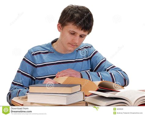 Boy Reading Books Stock Photos Image 4233503