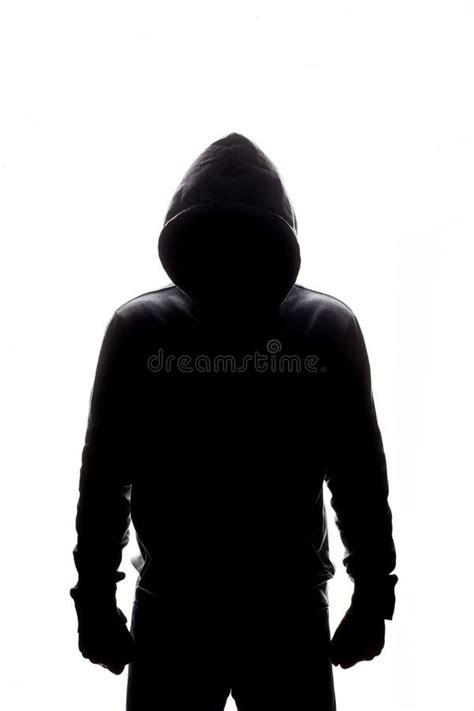 Man In Hood Male Silhouette Stock Image Image Of Clothing Danger