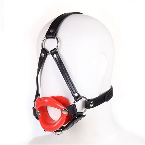 Open Mouth Gag Silicone Lips Gag Mouth Gag Mask Head Harness Etsy France