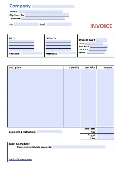 New Zealand Invoice Template