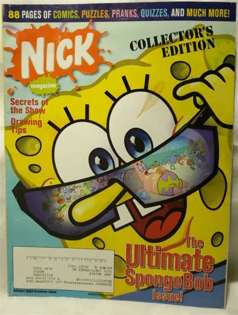 Nickelodeon Nick Magazine Aug 2009 The Ultimate Spongebob Issue