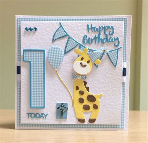 Baby Birthday Card 1st Birthday Card Personalised First Birthday Card