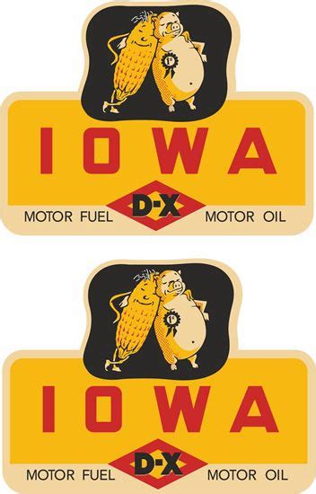Zen Graphics Iowa Motor Fuel Decals Stickers