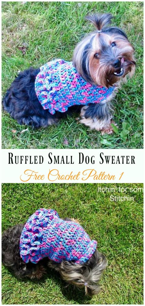 Dog Sweater Crochet Free Patterns Diy Instructions