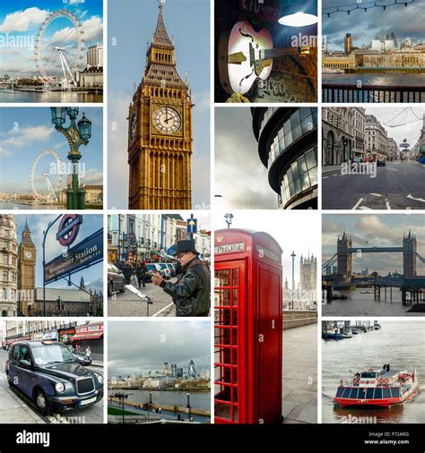 Collage Montage London Landmarks Banque De Photographies Et Dimages à