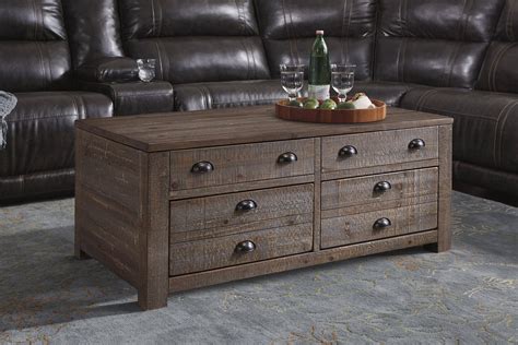 Or round table pine 36''x36''x18'' x thin top [add. 30 Best Collection of Rustic Coffee Table Drawers