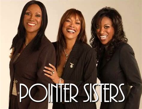 Three Women Standing Next To Each Other With The Words Pointer Sisters