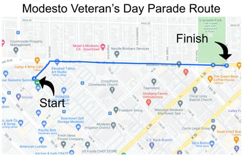 Modestos Veterans Day Parade Route