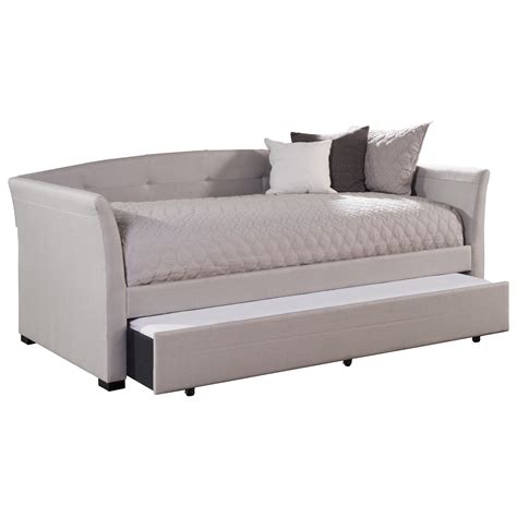 Hillsdale Morgan 2412 010v020v030v Contemporary Upholstered Daybed With Trundle Corner