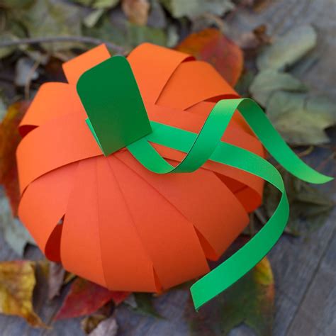 Easy Paper Strip Pumpkin Craft For Kids Paper Pumpkin Craft Fall