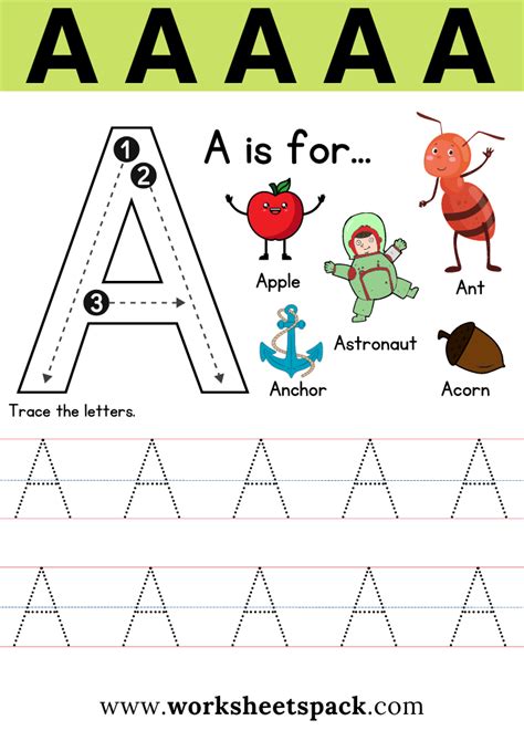 Free Printable Letter A Worksheets Alphabet Learning For Kids