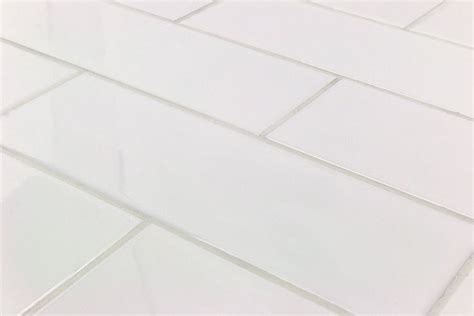 Basic White 4x12 Polished Ceramic Subway Wall Tile White Ceramic