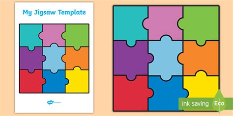 👉 4 Piece Jigsaw Puzzle Template Primary Resource Twinkl