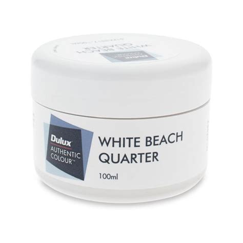 dulux 100ml white beach quarter sample pot bunnings australia