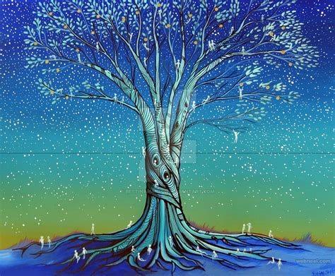 Tree Painting By Bettinamarson 11 Full Image