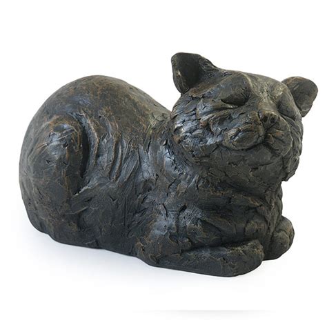 A cat urn is a special way to remember your cat's companionship and keep their memory in your hearts. Contented Cat Urn For Ashes - Dignity Pet Crematorium