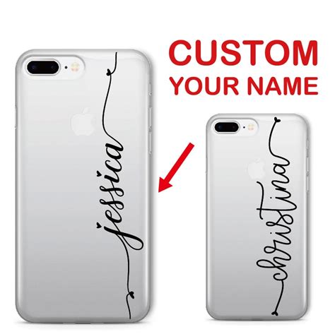 Personalized Custom Name Text Soft Clear Phone Case For Iphone 5 5s 6
