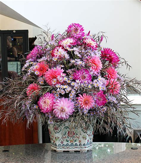 Arrangement From October 7 2014 Dahlias Asters And Agonis Foliage