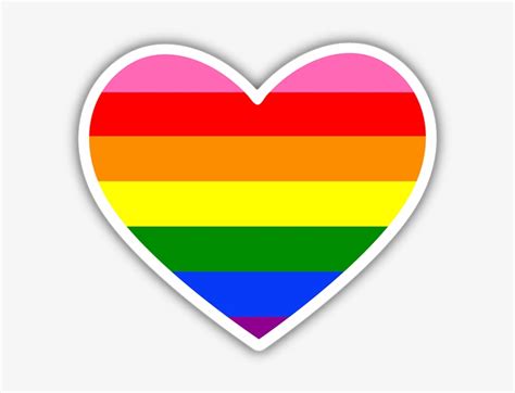 Gay Pride Rainbow Flag Heart Sticker Pride Sticker Transparent