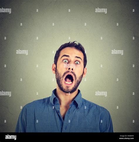 Shocked Scared Man Stock Photo Alamy