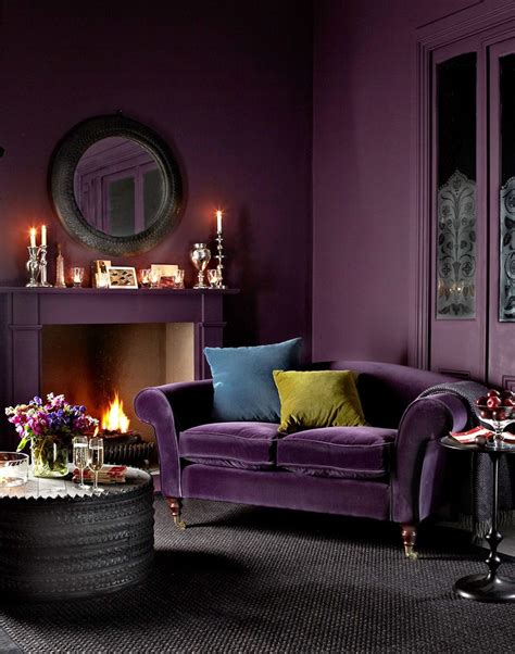 A Purple Inspired Dark And Moody Living Room Design The Purple Velvet