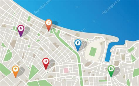 City Map With Pinpoints — Stock Vector © Giorgos245 111509342