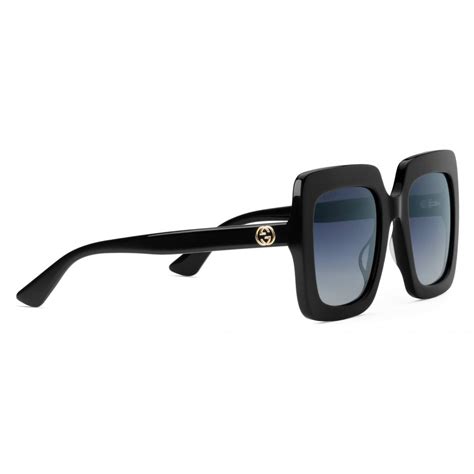 gucci square acetate sunglasses black acetate gucci eyewear avvenice