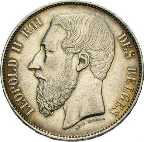 Belgium belgique 5 francs 1974. 5 Francs - Léopold II (large head) - Belgium - Numista