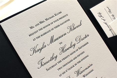 Orchid Suite Classic Letterpress Printed Wedding Invitations