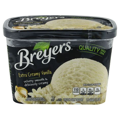 Breyers Extra Creamy All Natural Vanilla Ice Cream Qt Ice Cream Meijer Grocery Pharmacy