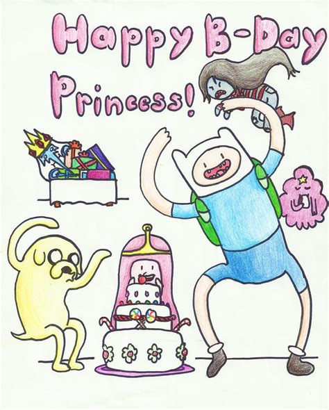 Birthday Card Adventure Time By Tempestuousinquiry On Deviantart